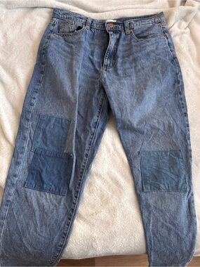 Universal Thread Blue Patchwork Jeans